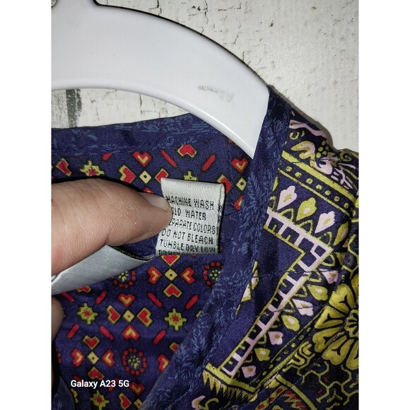 Chicos Jacket Womens Size 1 Medium 100% Silk Asian Collar - Picture 5 of 6